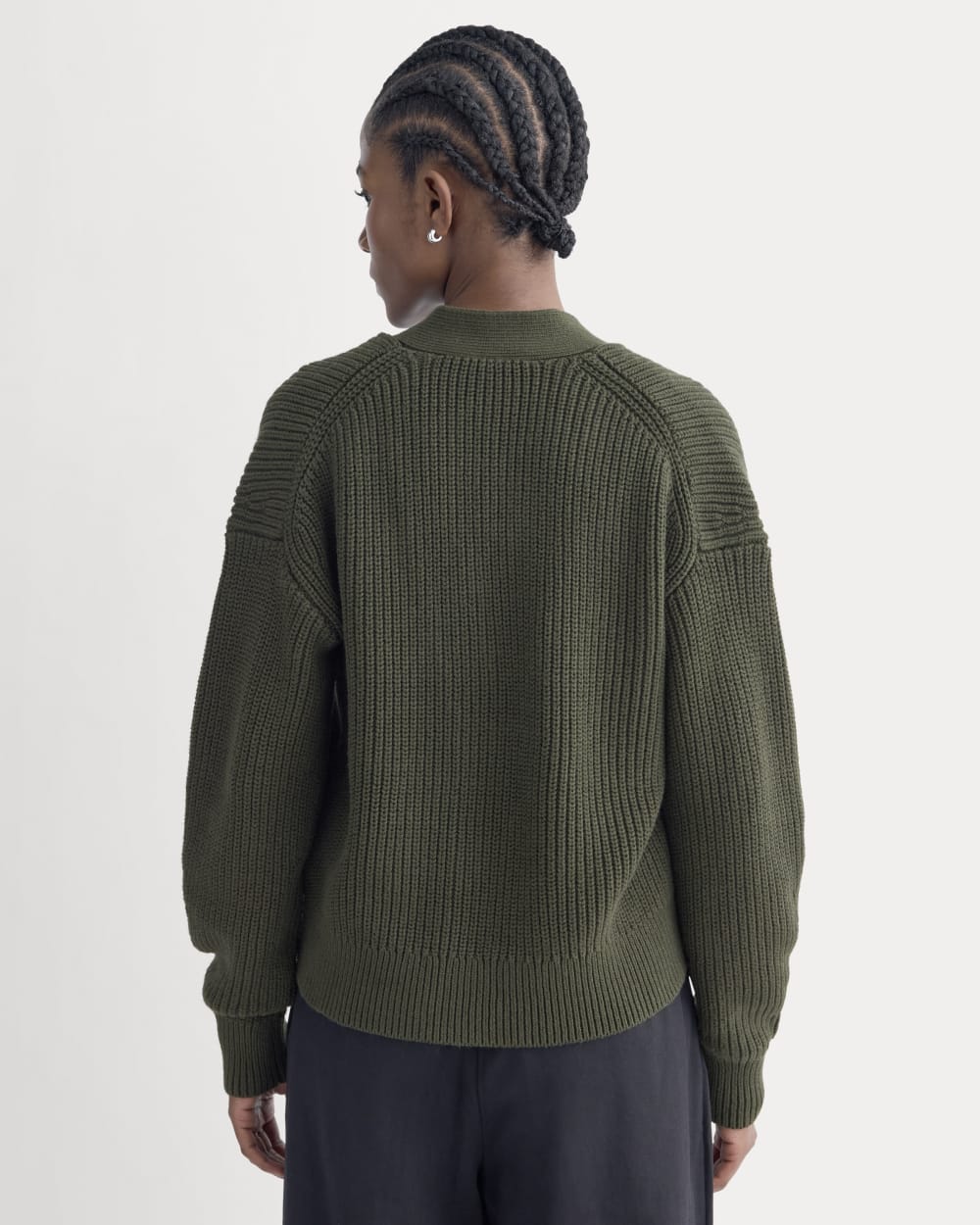 The Boxy Cardigan in Everyday Cotton | Dark Green