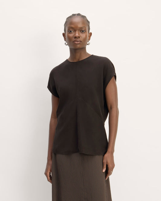 The Drape Top in Butterlite | Black