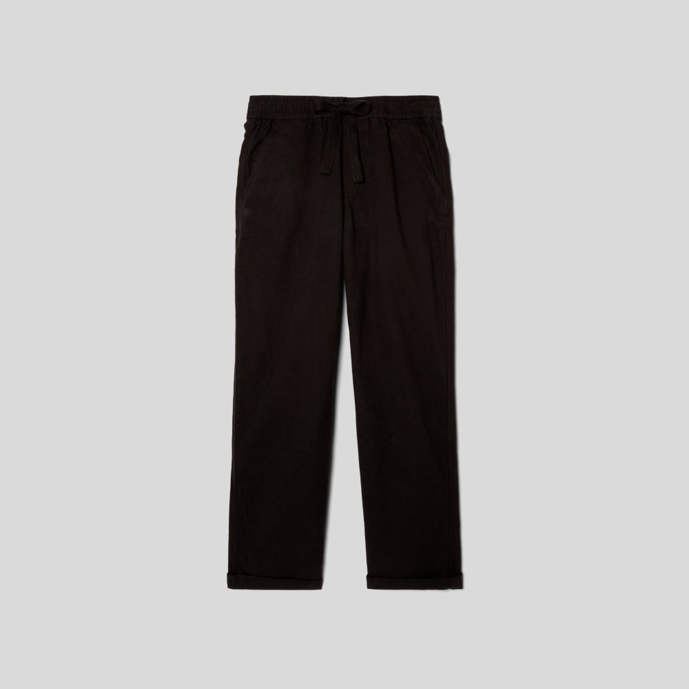 The Canvas Organic Cotton Drawstring Pant | Black
