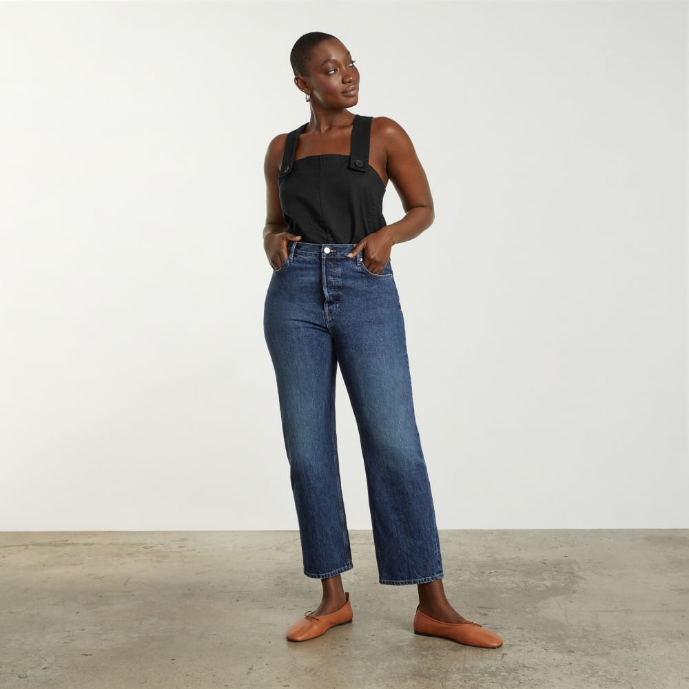 The Apron Linen Tank | Black