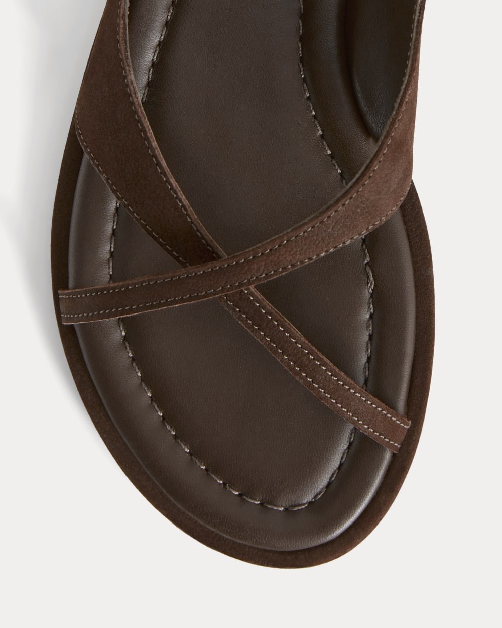 The Leather Crisscross Sandal | Burnt Umber