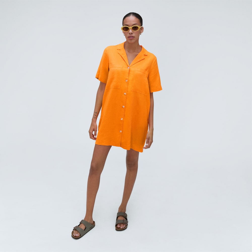 The Linen Workwear Dress | Turmeric