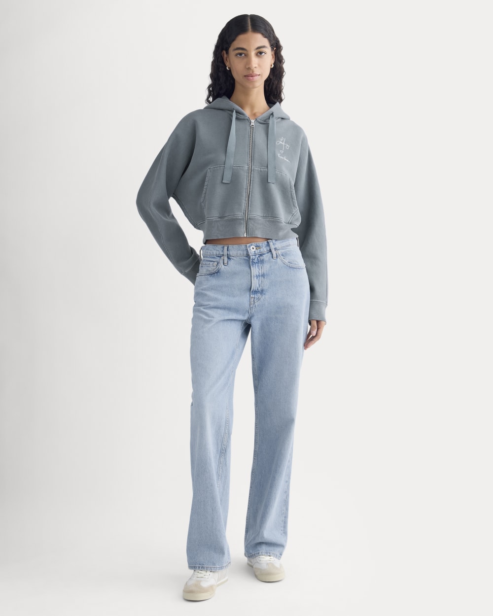 Everlane x The Laufey Foundation Cropped Full-Zip Hoodie | Vintage Indigo