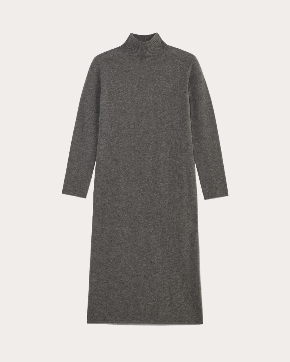 The Turtleneck Sweater Dress in Cashmere | Heather Charcoal