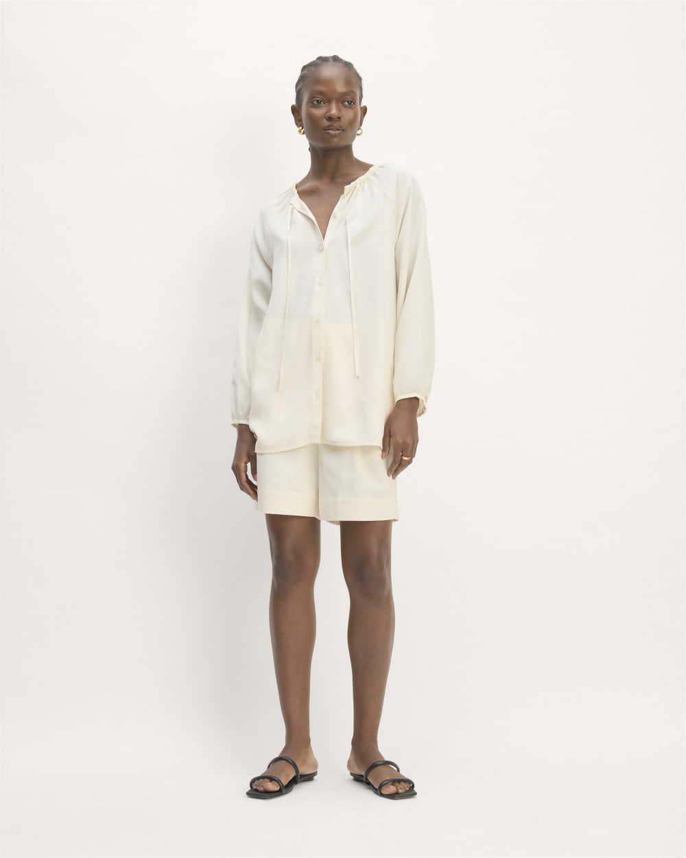 The Gathered Shirt in Butterlite | Bone