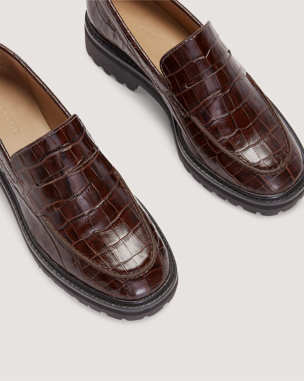 The Lug Loafer | Brown Crocodile