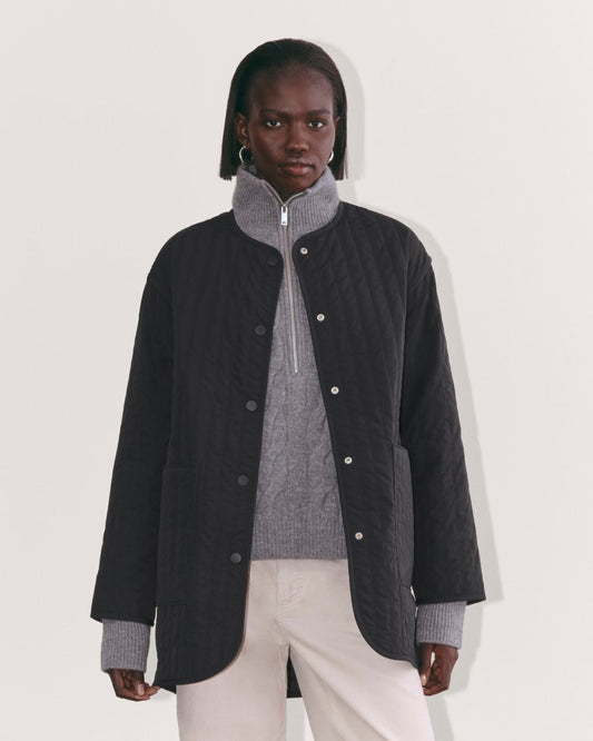 The Midi Quilted Liner | Black