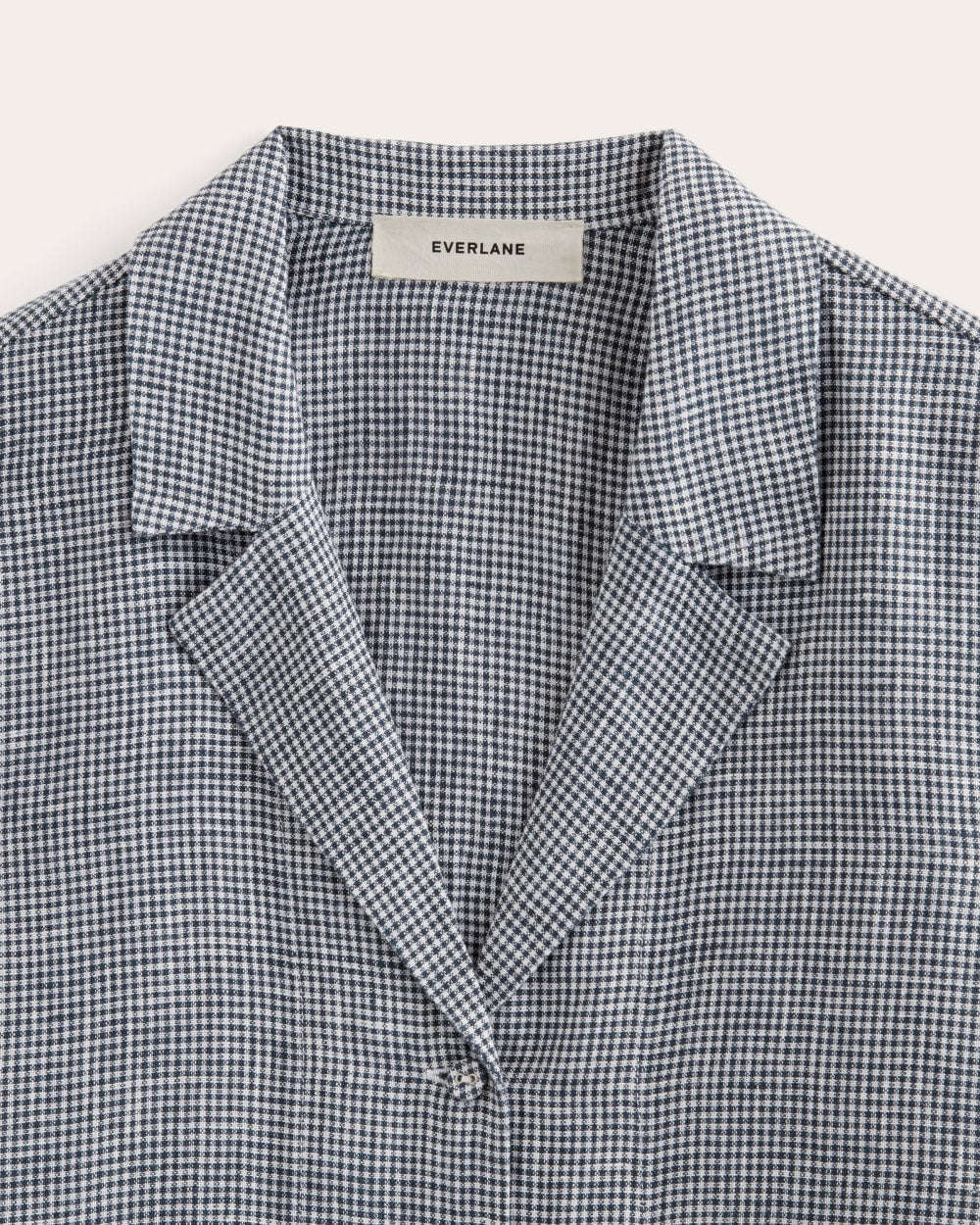 The Notch Shirt in Linen | Midnight Navy Gingham