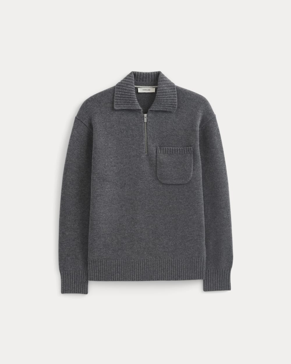Luxe Merino Quarter-Zip Pullover | Heathered Charcoal