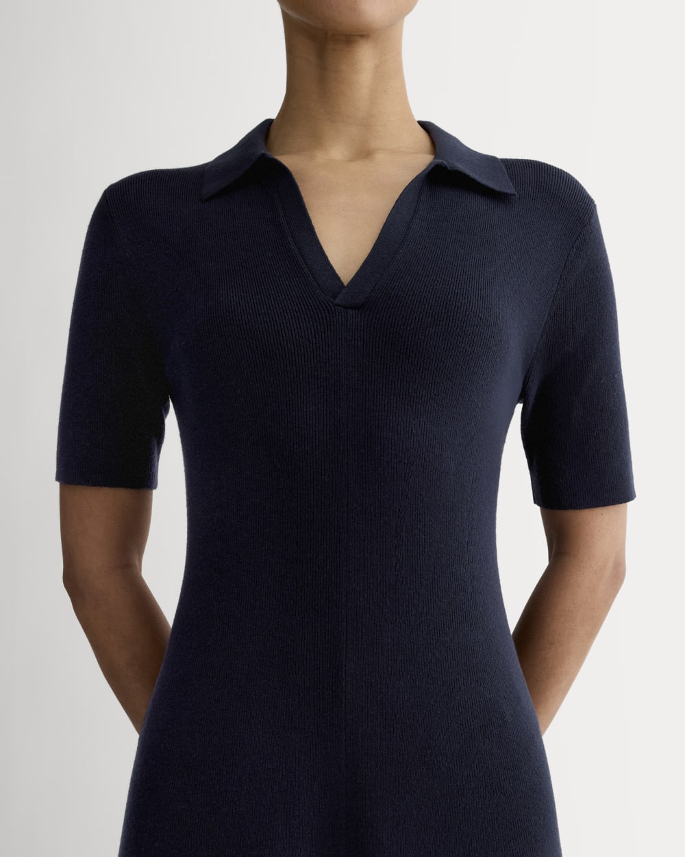The Knit Polo Dress | Navy