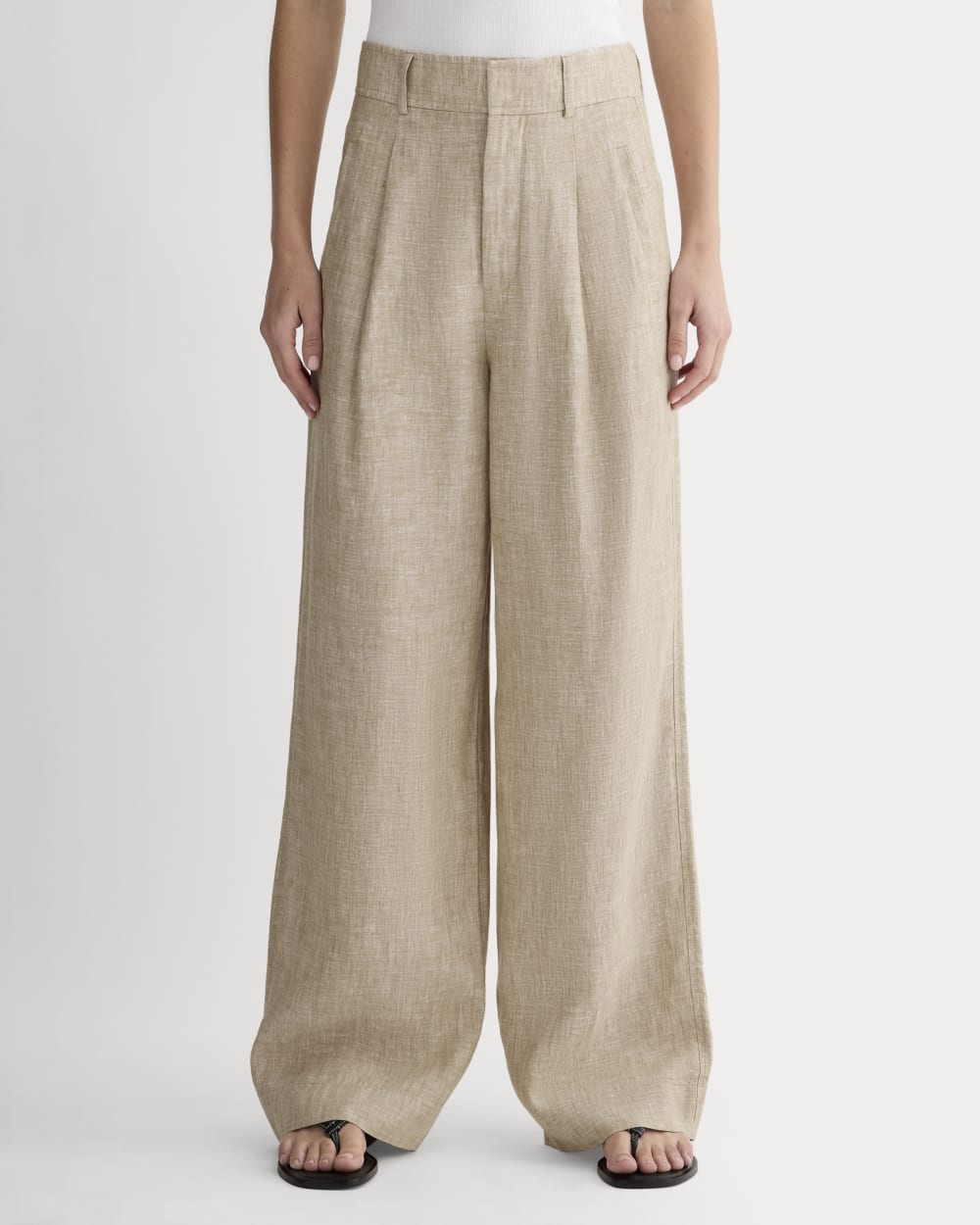 The Linen Way-High® Drape Pant  | Cornstalk Chambray
