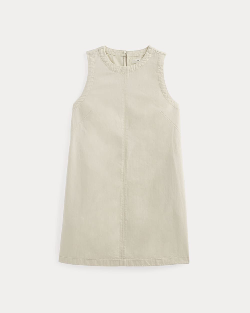 The Denim Shift Dress | Ecru