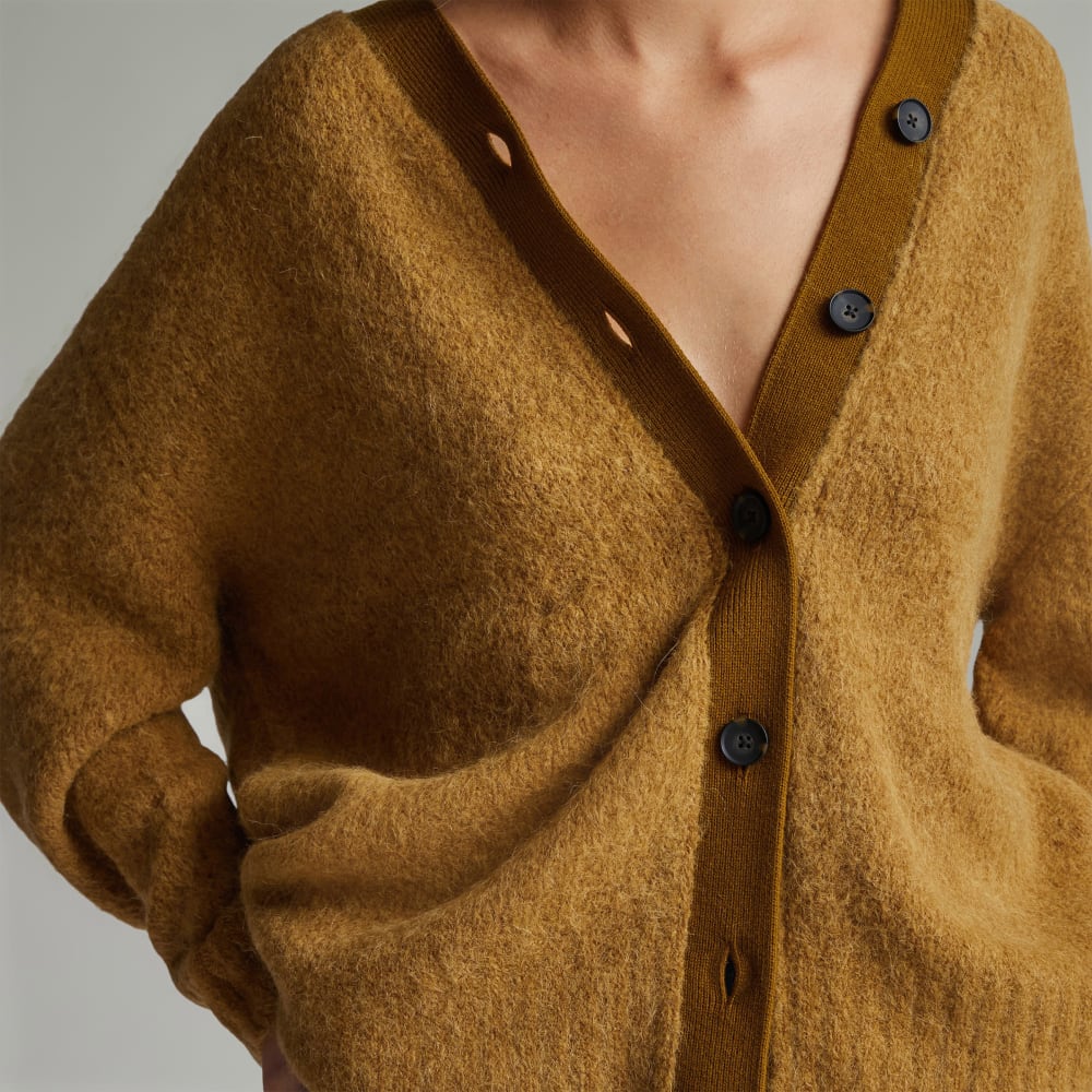 The SuperFuzz Alpaca Oversized Cardigan | Dijon