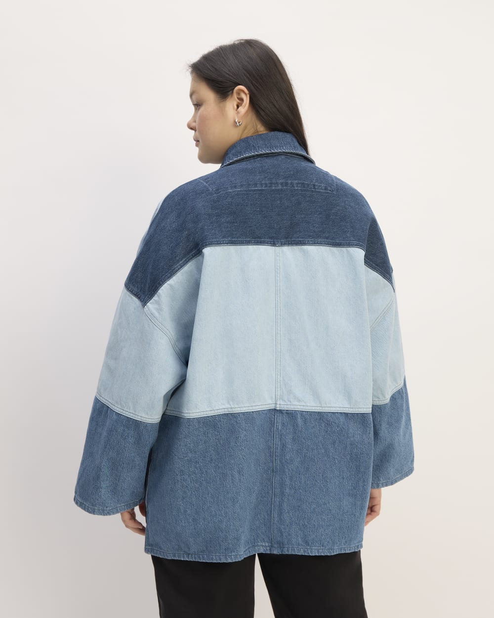 The Everlane x Marques' Almeida Denim Patchwork Jacket | Diamond Blue
