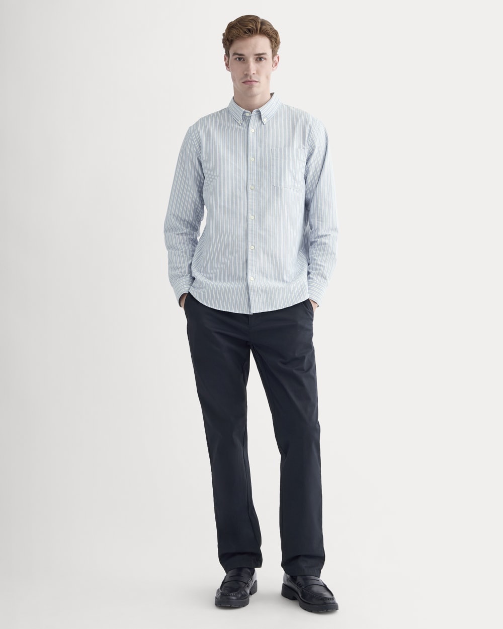 The Slim Oxford Shirt | Summer Sky Stripe | Standard