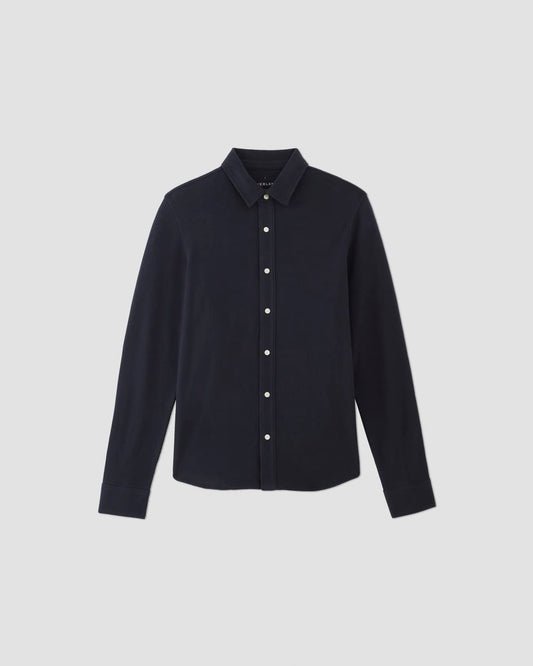 The Long-Sleeve Pique Shirt | Deep Navy
