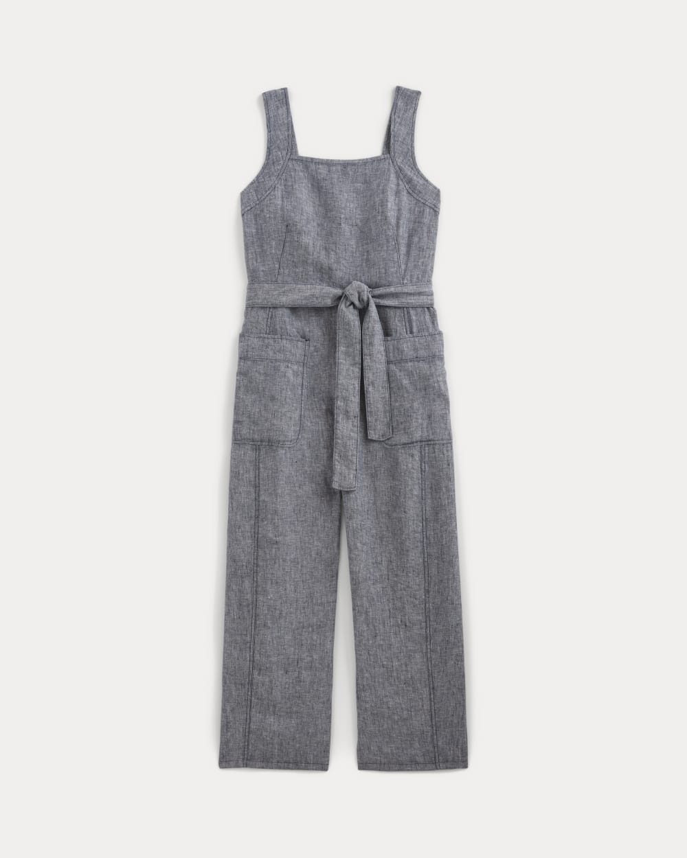 The Utility Coverall in Linen | Navy Chambray