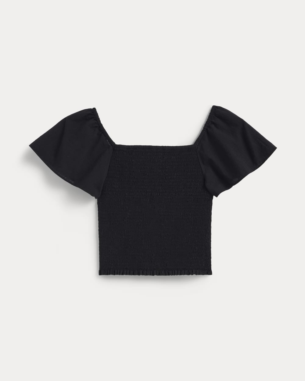 The Gauze Smocked Top | Black