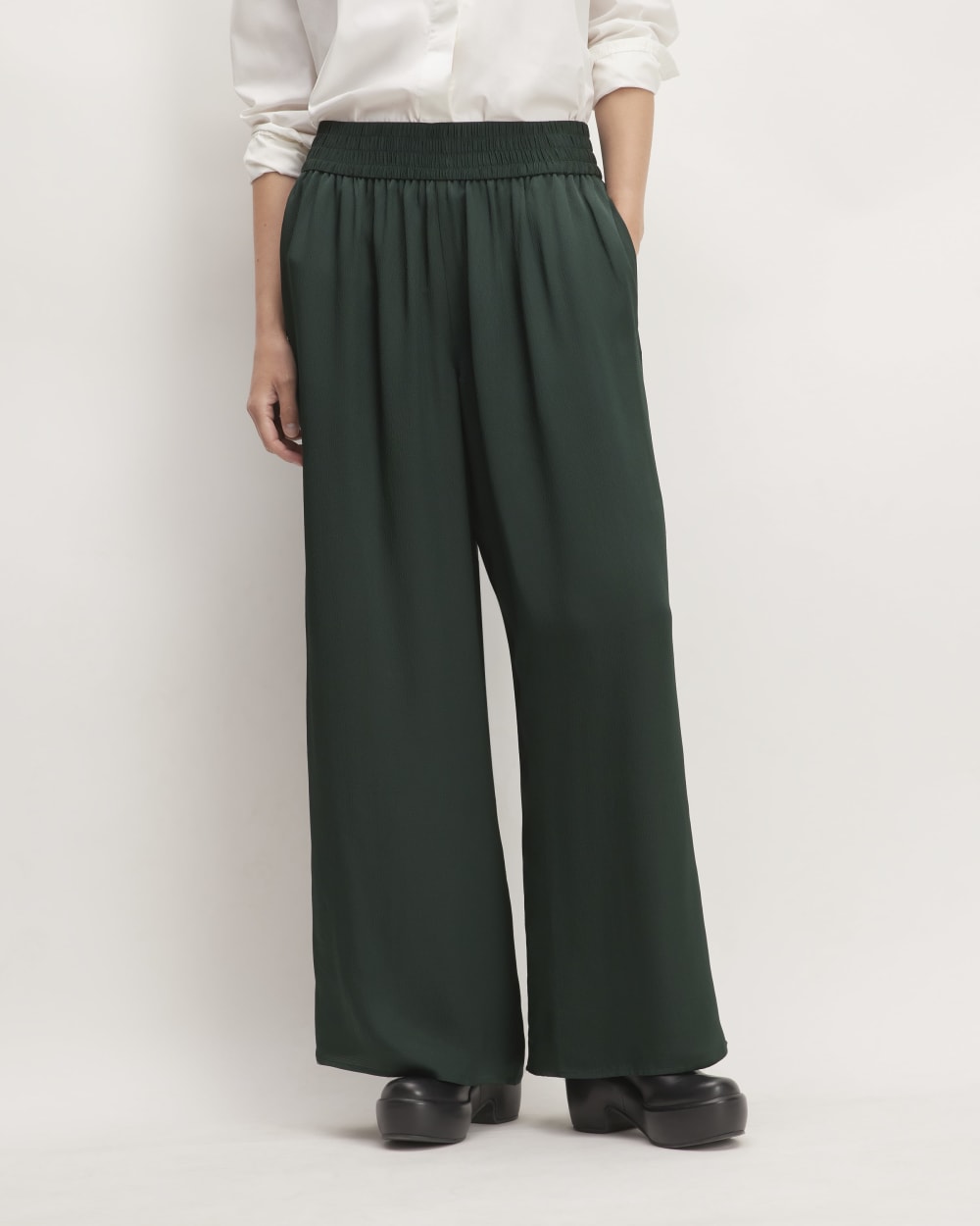 The Satin Pull-On Pant | Scarab