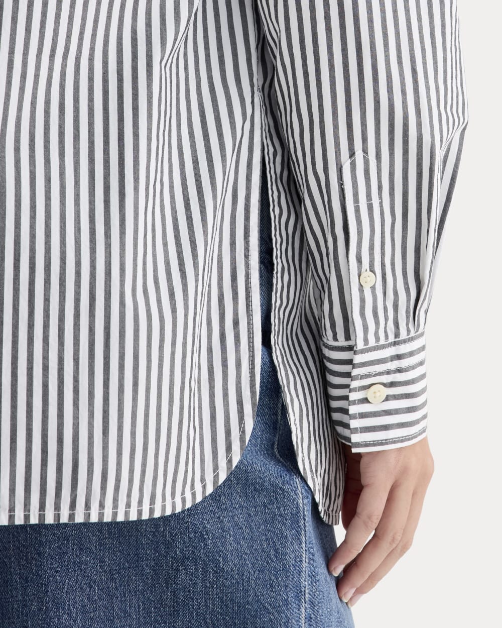 The Boyfriend Shirt in Ultrasoft Cotton | Optic White / Black