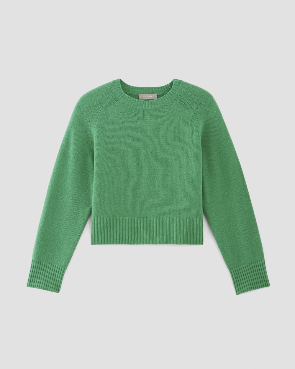 The Cashmere Boxy Crew | Bright Jade