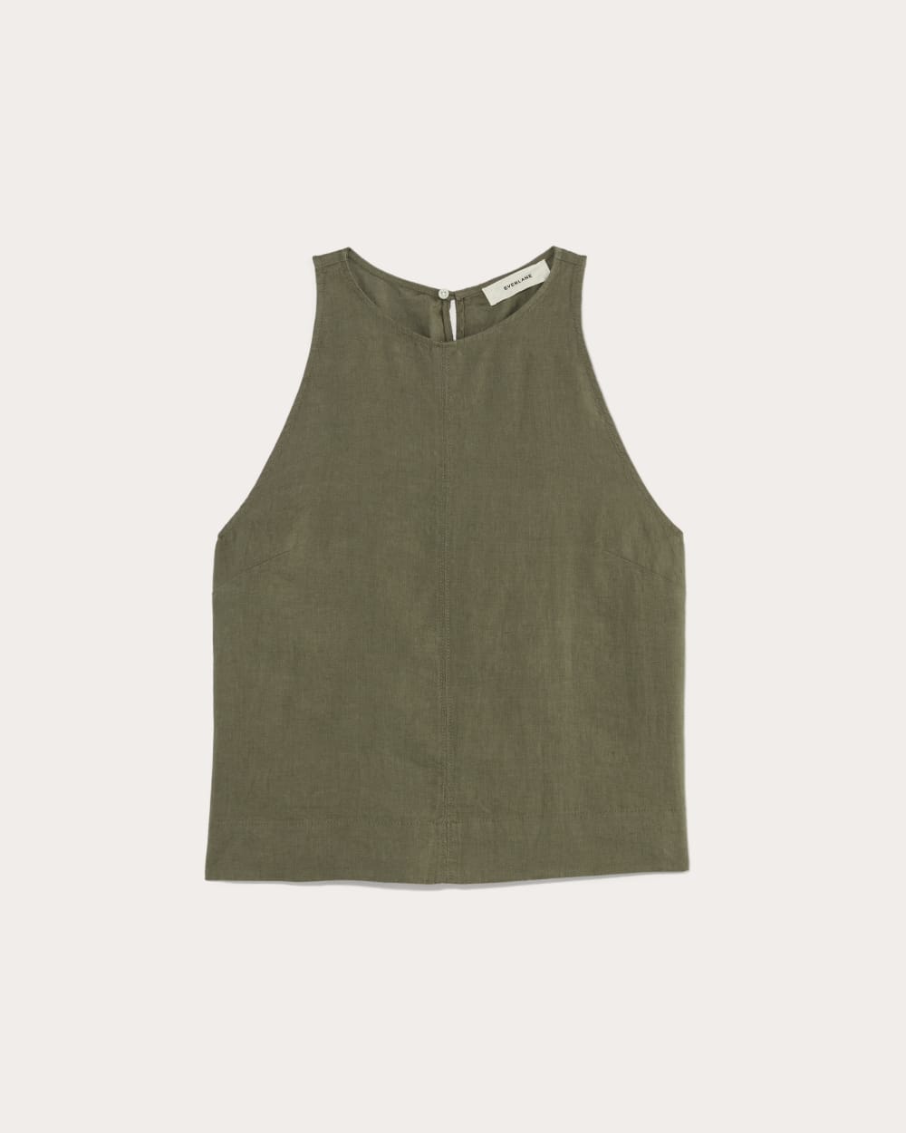 The Linen High-Neck Tank | Kalamata