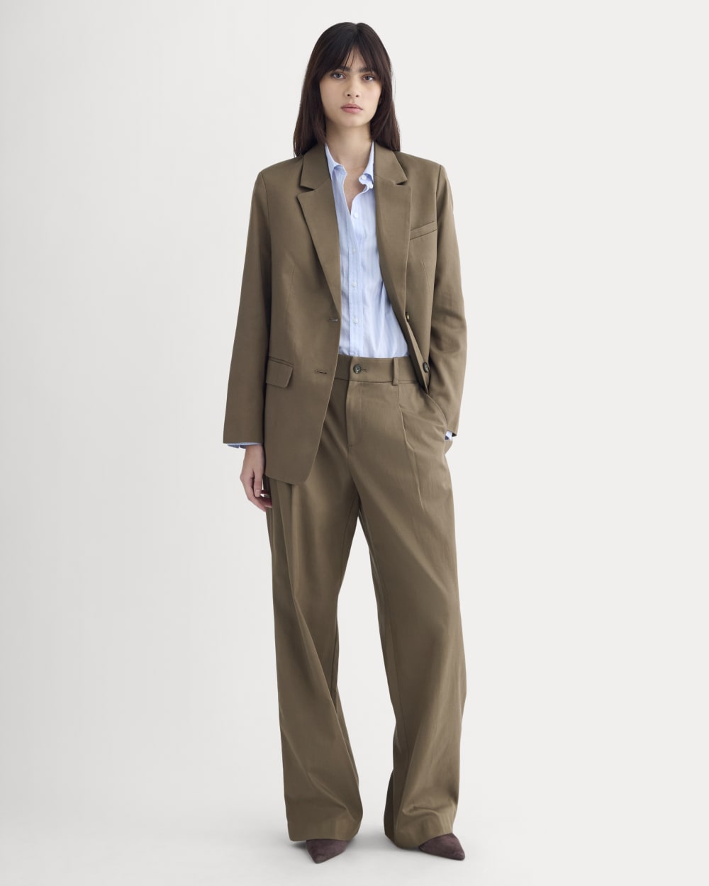 The Oversized Blazer in Buttersmooth | Deep Taupe