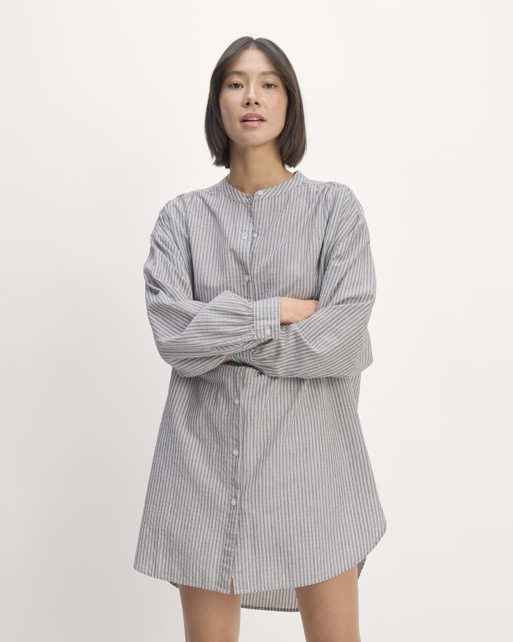 The Gauze Oversized Shirt | White / Black