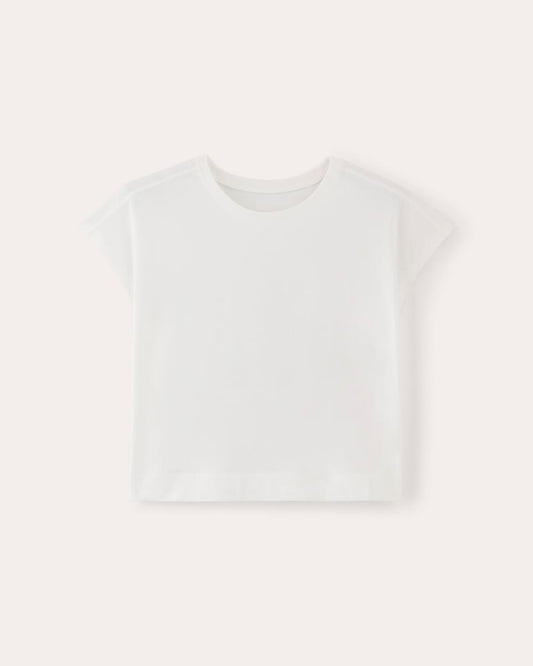 The Muscle Cropped Tee in Essential Cotton | White