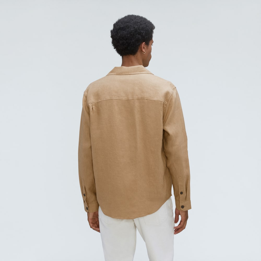 The Long Sleeve Linen Camp Shirt | Iced Coffee