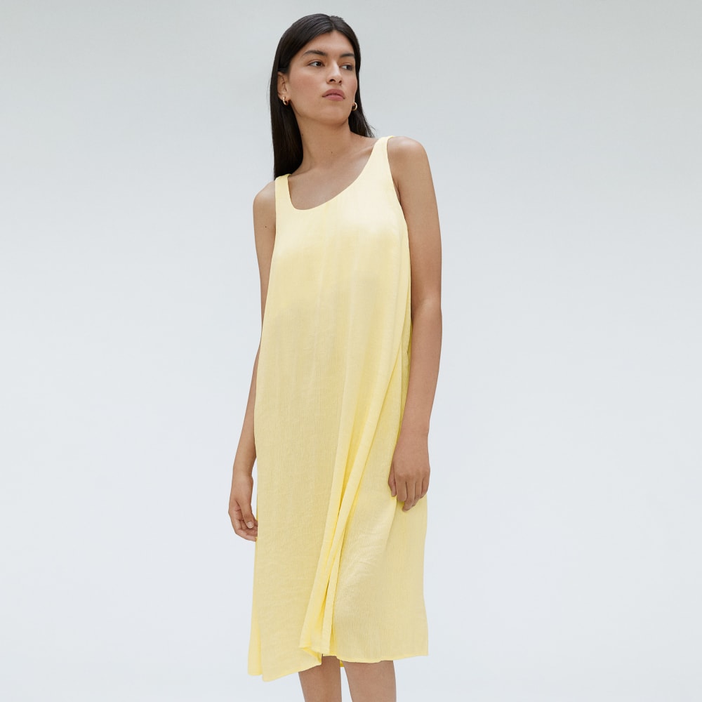 The Naia™ Ripple Tank Dress | Pastel Yellow
