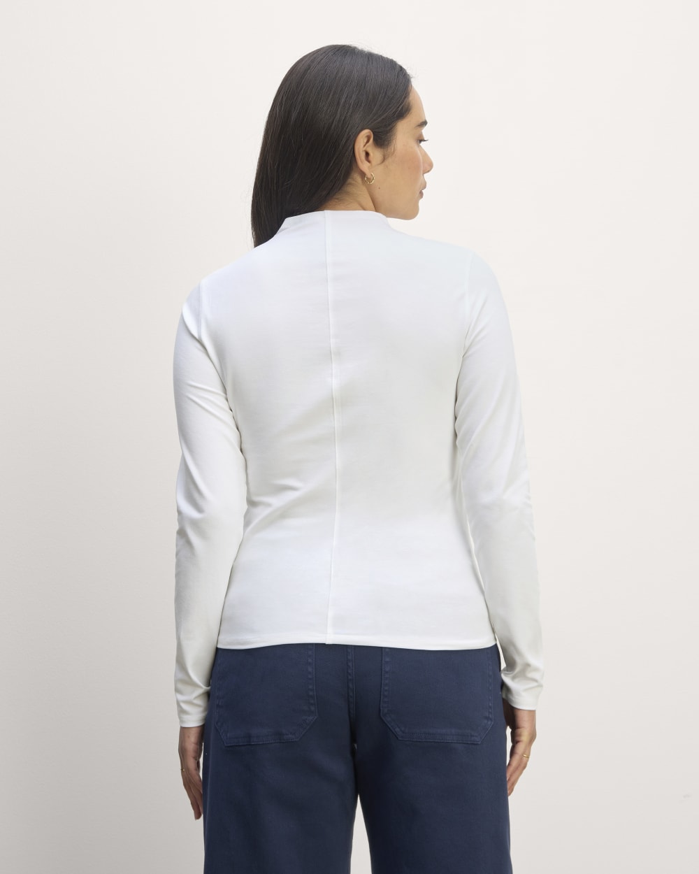 The Form Funnel-Neck Tee | White