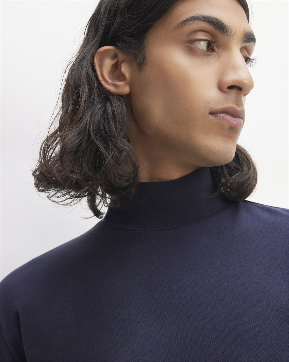 The Organic Cotton Long-Sleeve Turtleneck | Deep Navy
