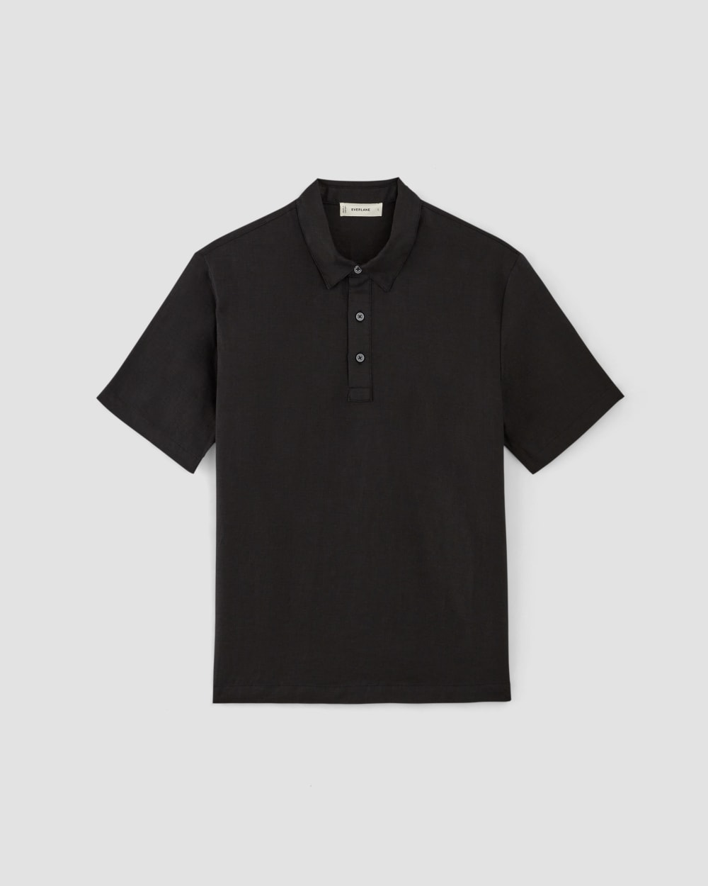The Linen Short-Sleeve Popover Shirt | Black