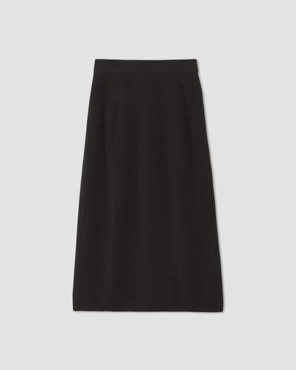 The Organic Cotton Sweater Midi Skirt | Black