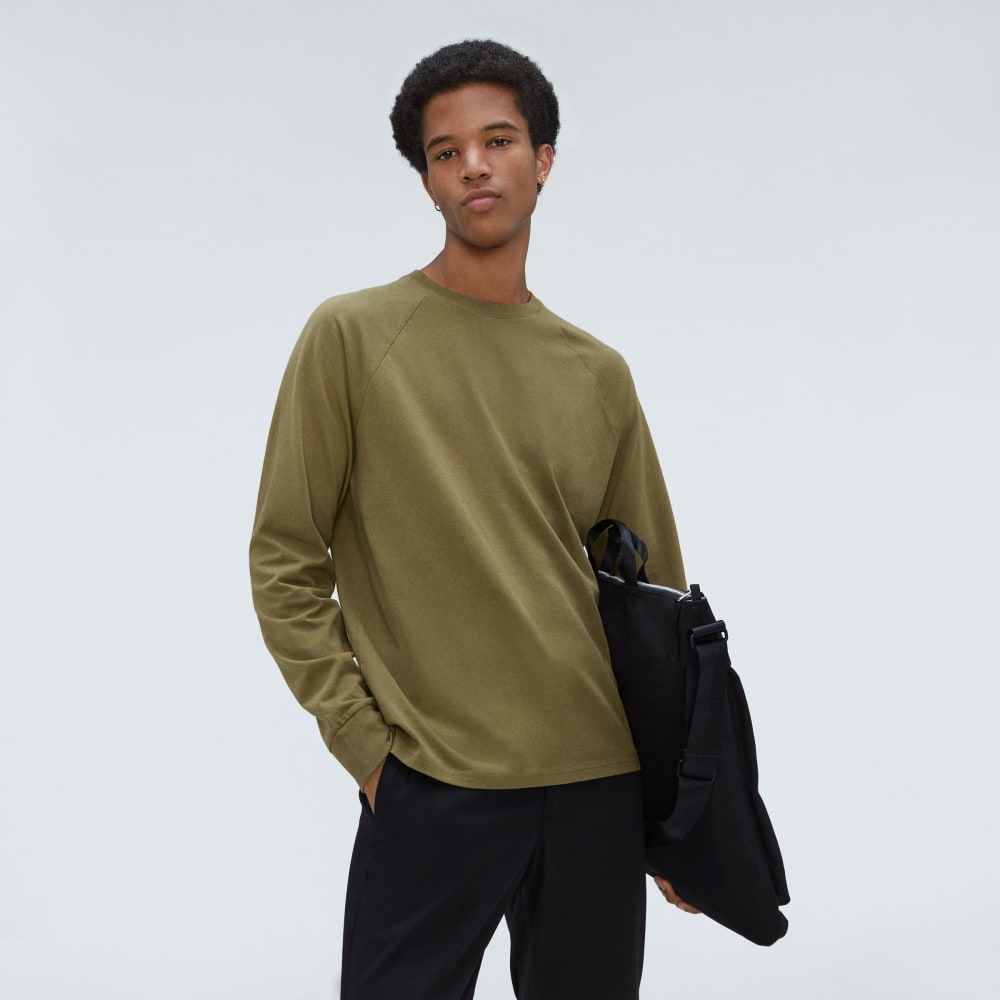 The Premium-Weight Long-Sleeve Crew | Uniform | Olive