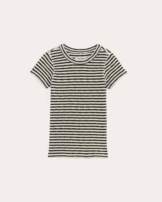 The Cozy Rib Tee | Black / Bone