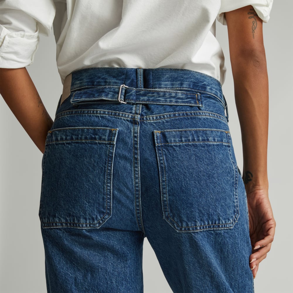 The Cinch Back Utility Jean | Vibrant Blue