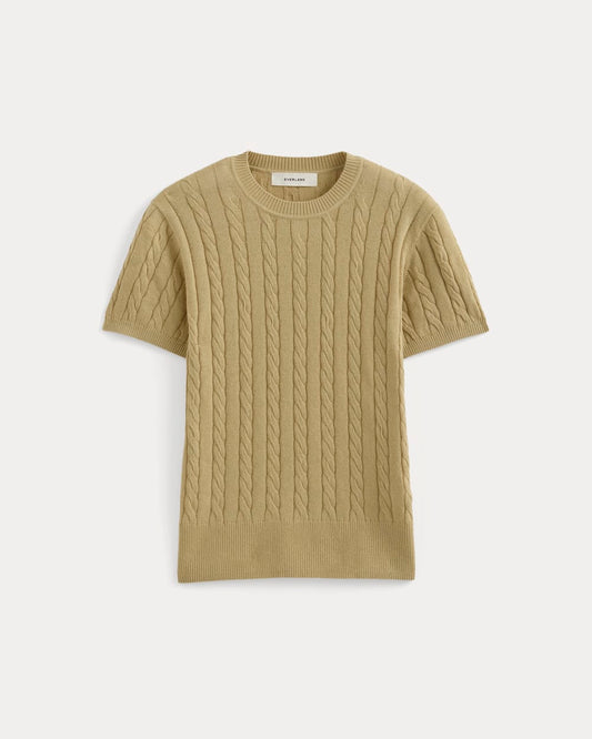 The Cable Crew in Cotton Cashmere | Classic Khaki