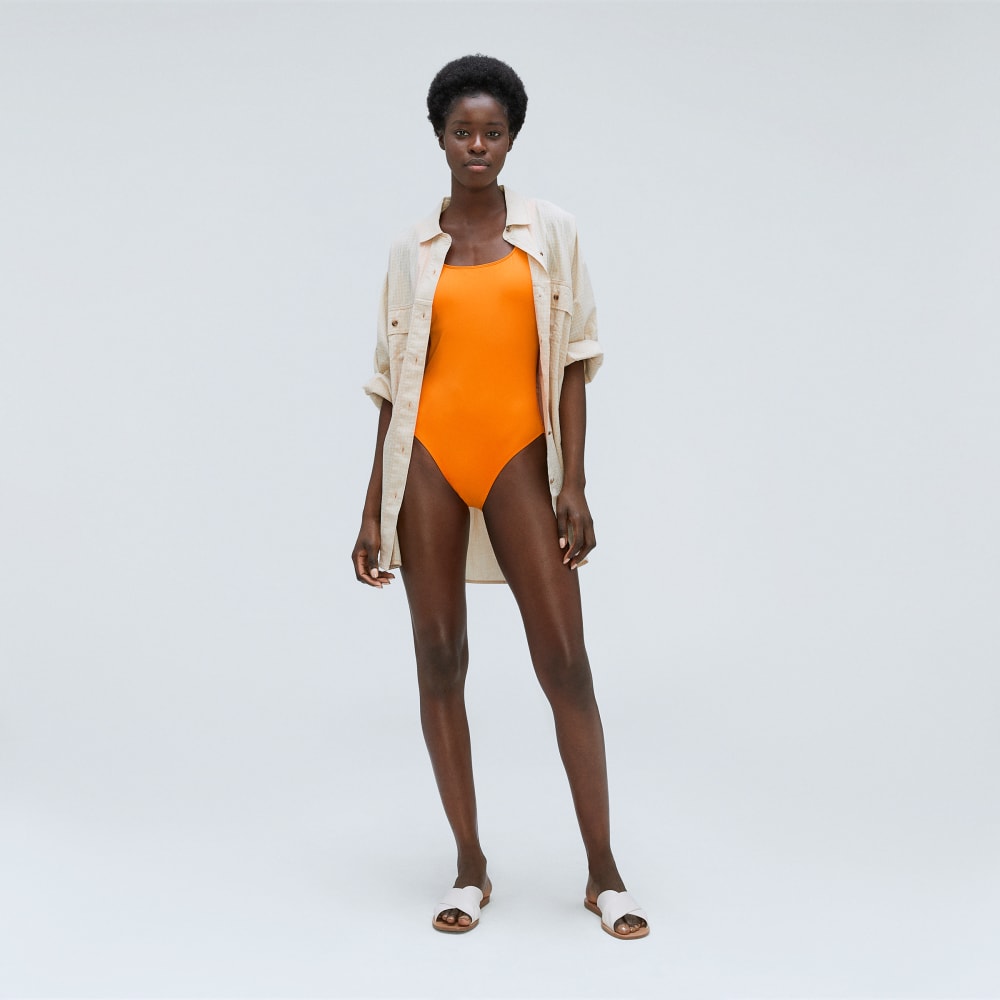 The Square-Neck One-Piece | Turmeric