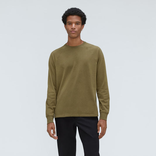 The Premium-Weight Long-Sleeve Crew | Uniform | Olive