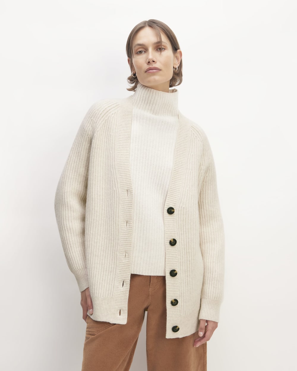 The Felted Merino Cocoon Cardigan | Heathered Oat