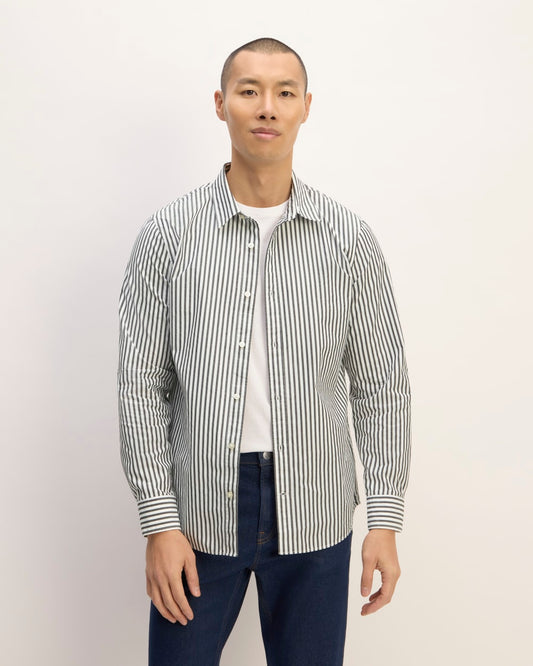 The Supima® Poplin Shirt | Optic White / Black