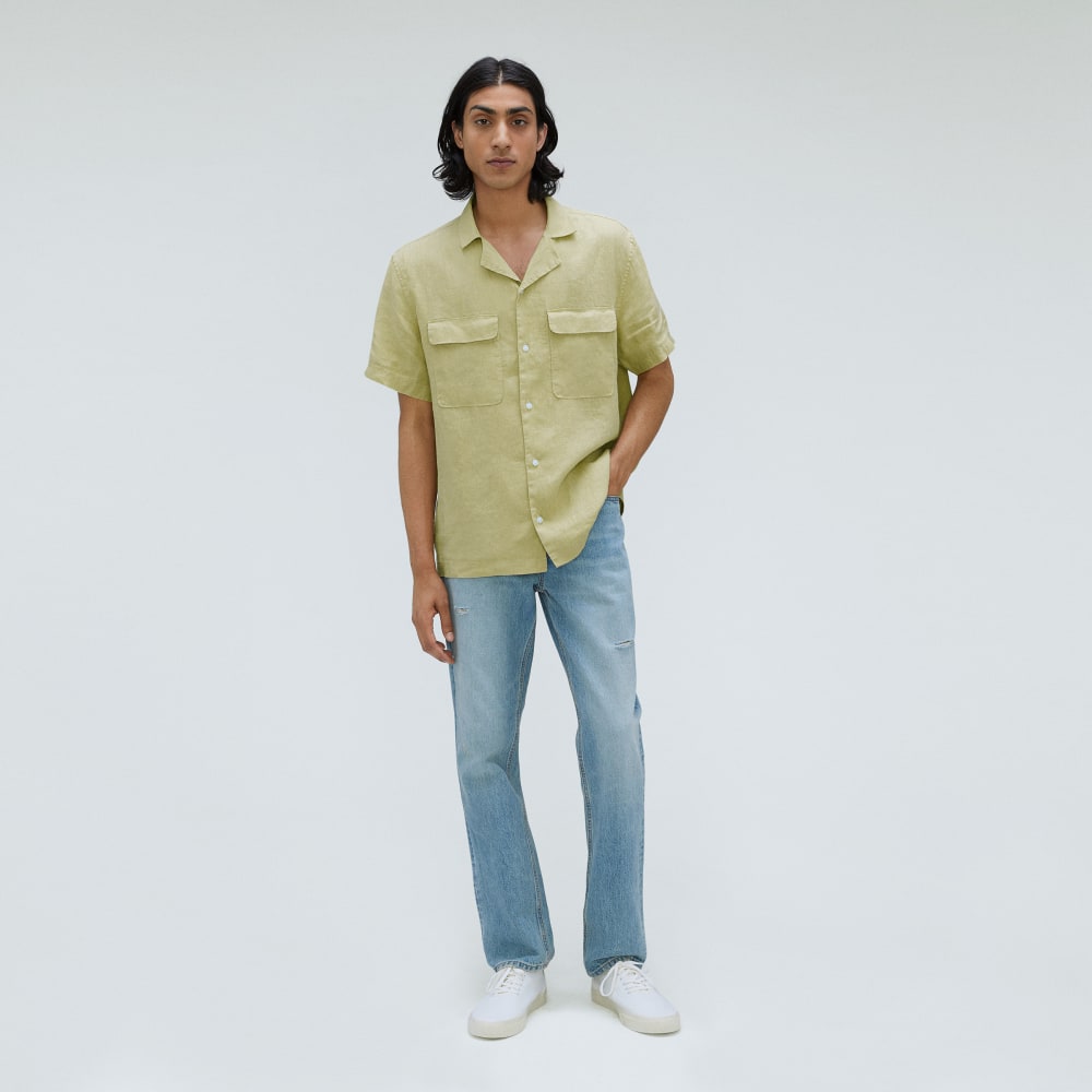 The Resort Shirt in Linen | Leek