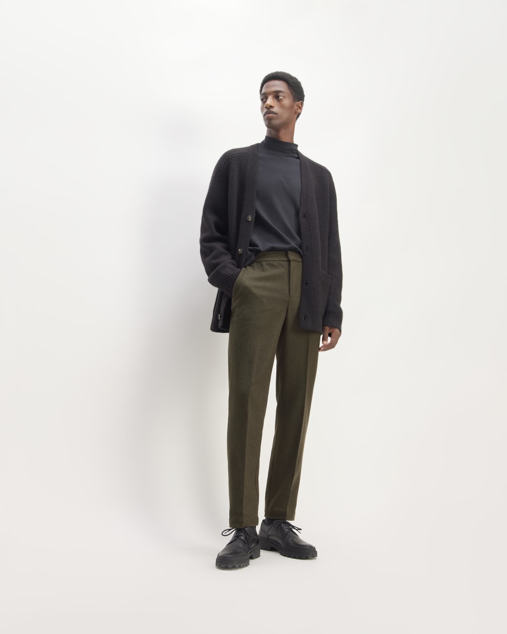 The Wool Flannel Pant | Dark Green