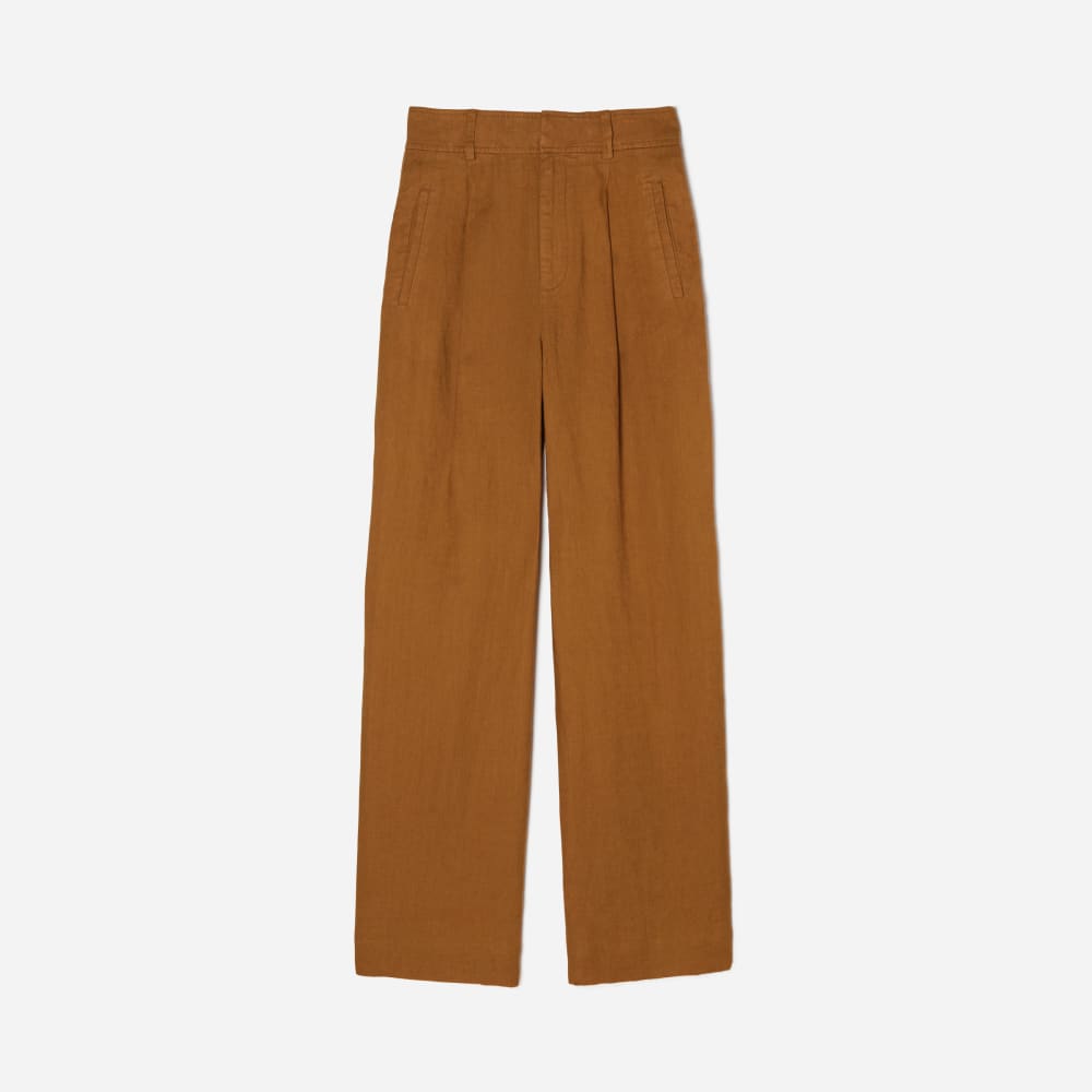 The Linen Way-High® Drape Pant  | Tawny Brown