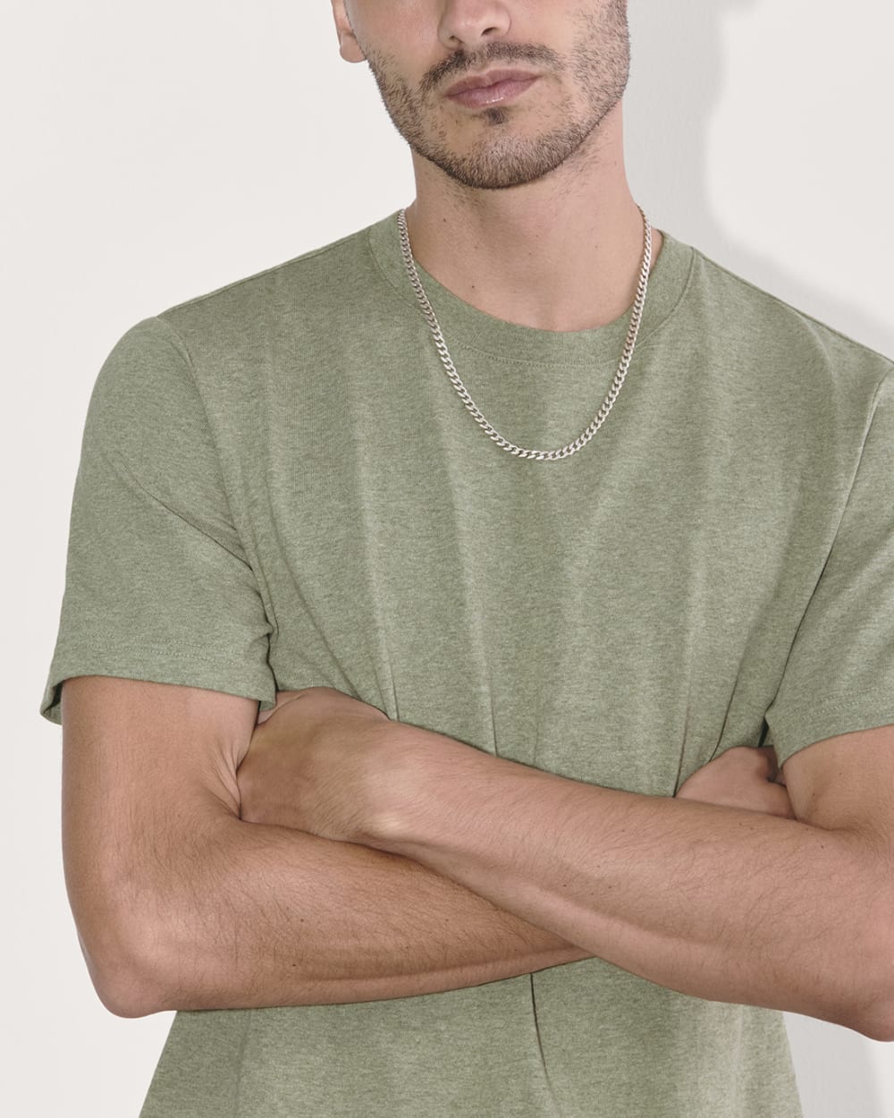 The Premium-Weight Crew | Uniform | Heather Sage Green