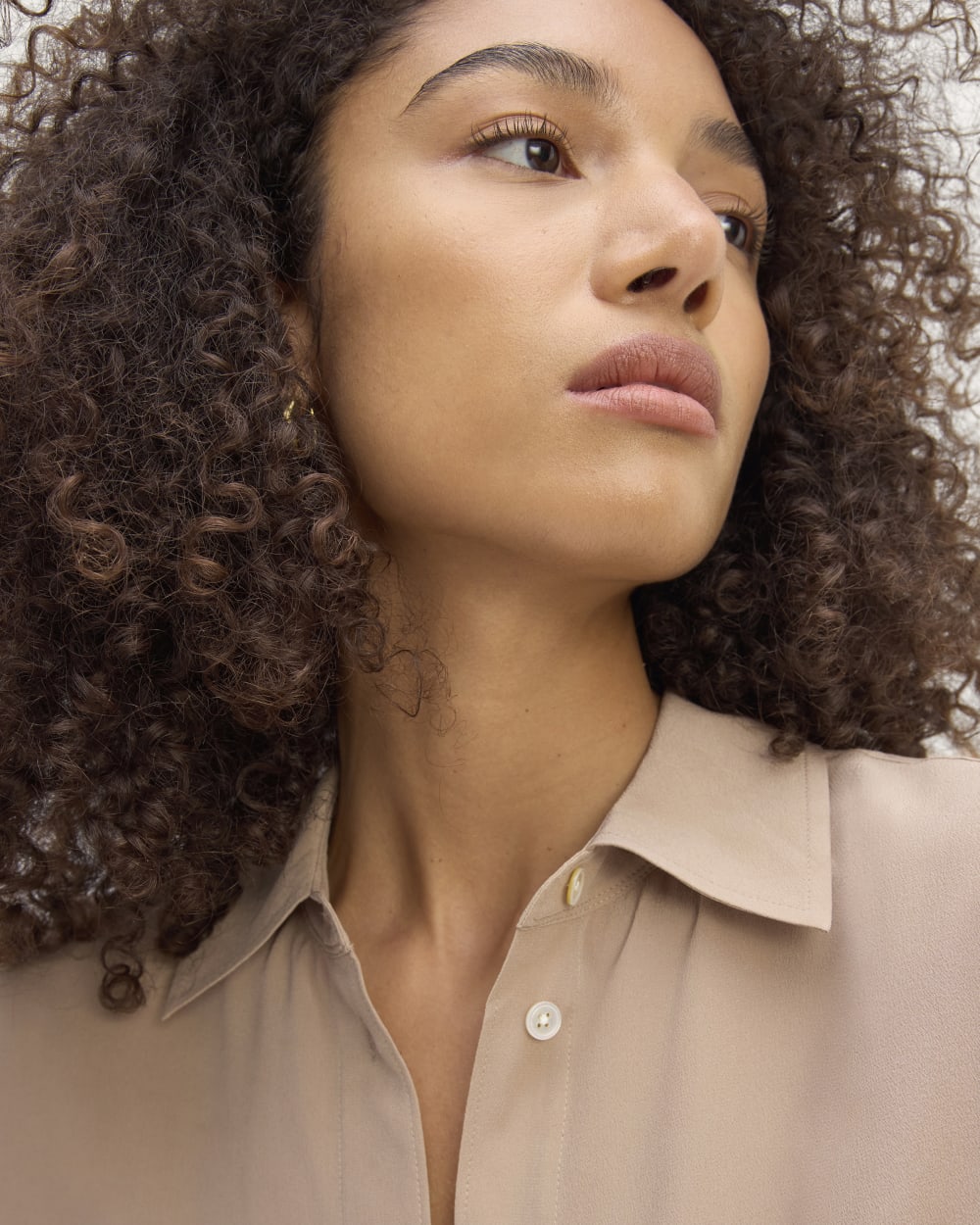 The Boyfriend Shirt in Washable Silk | Chanterelle