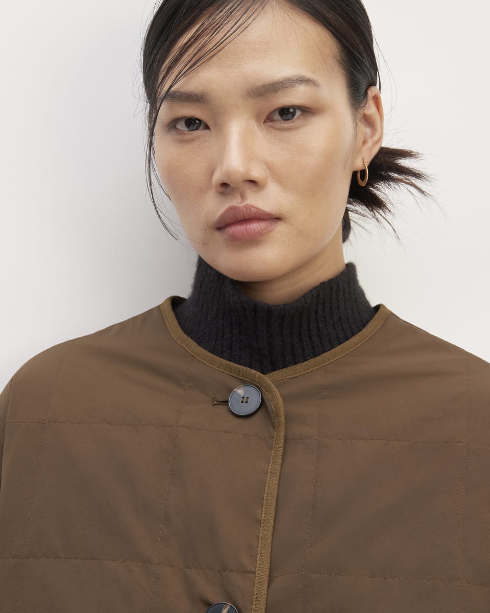 The ReNew Quilted Long Liner | Cocoa