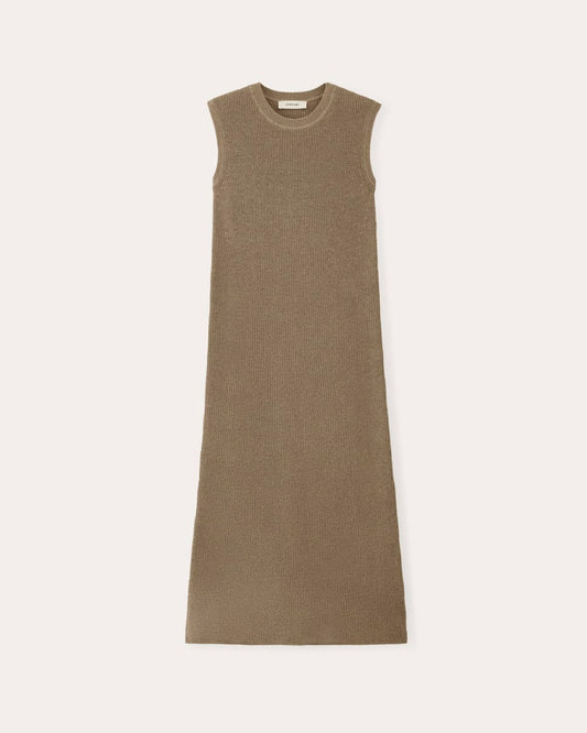 The Midi Dress in Everyday Cotton | Heather Taupe